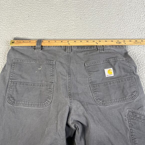 Carhartt Carpenter Pants Mens 38x28 Relaxed Fit 102291  039 Gray Paint Splatter - Picture 7 of 12